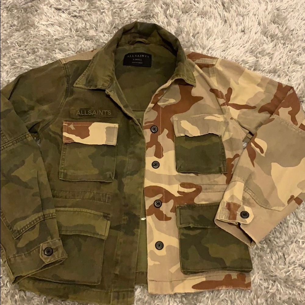 All saints denim army jacket